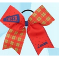 Cheer Leader Sequin Hair Bow - Orange